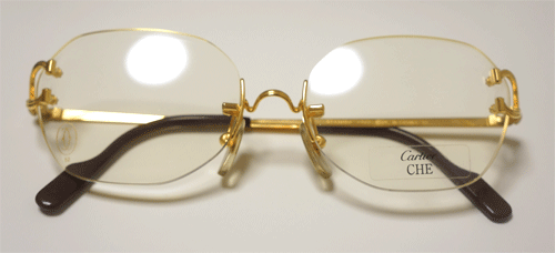 Cartier カルティエ 眼鏡 サングラス 縁なし ゴールド ヴィンテージ